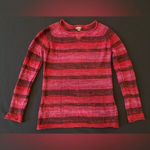 Eddie Bauer Burgundy Cotton Knit Sweater